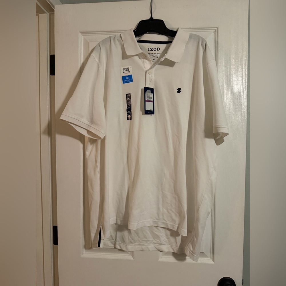 IZOD Advantage Performance Men's Classic White Polo Shirt